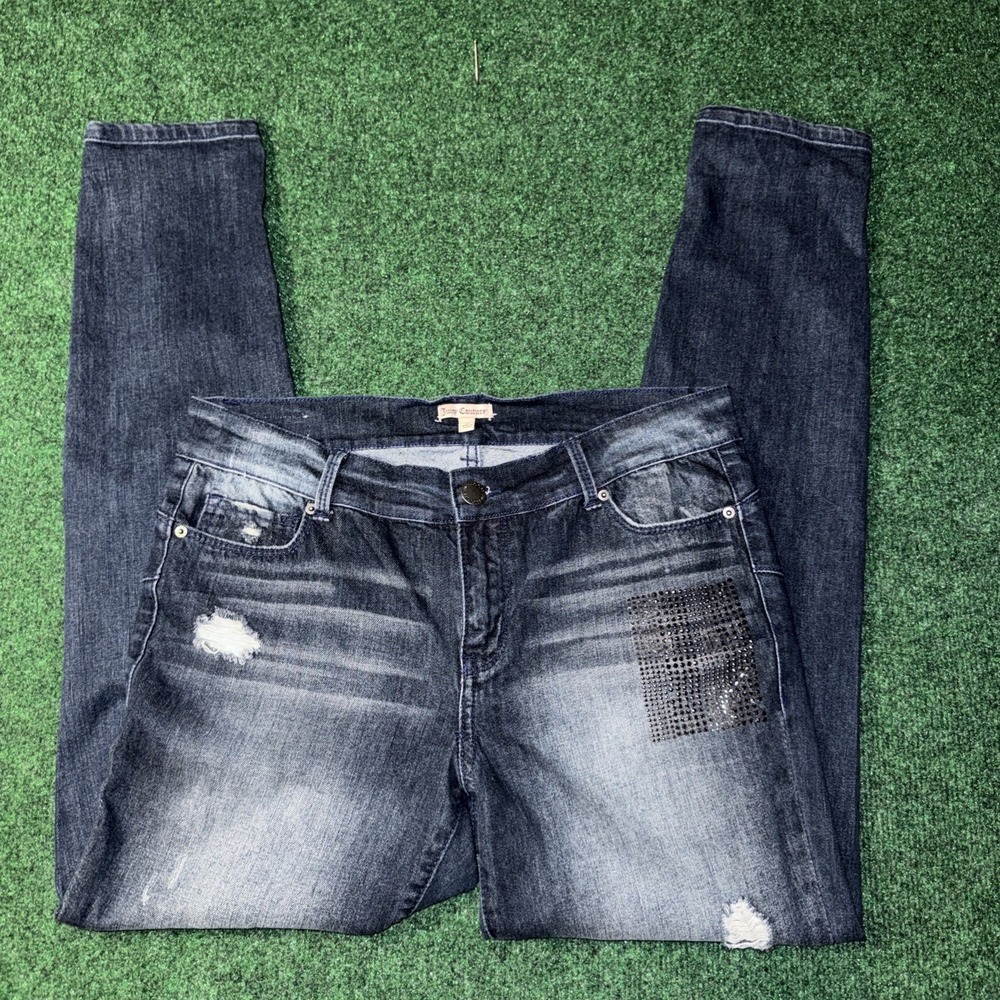 Juicy Couture Women's Blue Jeans Distressed Size 8 S48